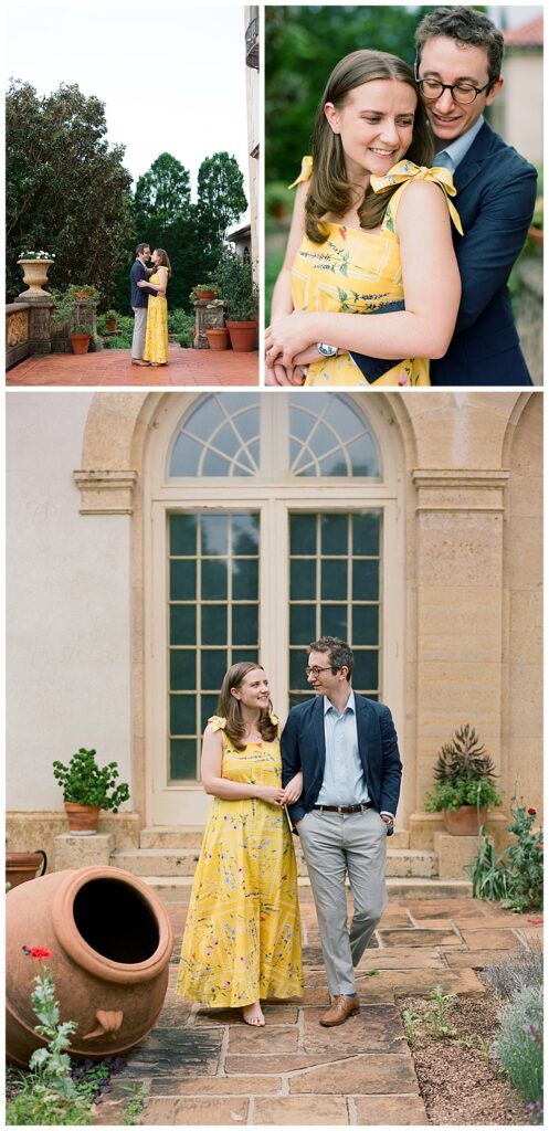 engagement session at the philbrook museum by tulsa wedding photographer laura eddy photography